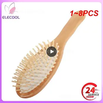 1~8PCS Profesionalus Plaukų Šepetys Bambuko Masažas Šukos Anti-Static Tangling Hairbrush Sumažinti Plaukų slinkimo, Galvos odos ir Plaukų Stilius