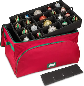 custom Premium Atostogų Apdailos Kalėdų Ornamentu Laikymo Dėžutė, maišelis Organizatorius