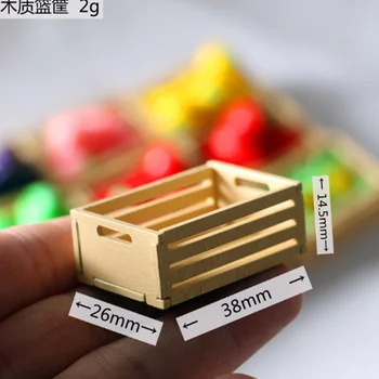 20Pcs Kūdikių Namuose Mini Medinis Rėmas Vaisių Rėmo Modelis Priedai Miniatiūrinės Scenos Micro Kraštovaizdžio Dekoratyviniai Papuošalai