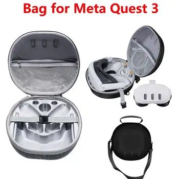 Kelionių lagaminas Meta-Quest3 Ausinių Valdikliai Saugojimo Krepšys EVA Sunkiai Shell su Akių Maišą Meta-Quest3 VR Accessories