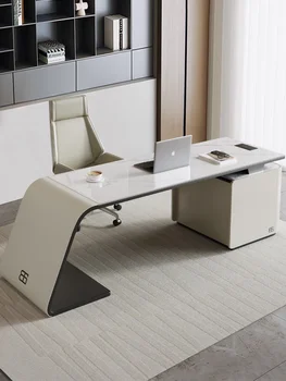 Šviesos prabanga roko plokštė stalas, modernus, paprastas bosas stalas, studijuoti kambarys, high-end stalinio kompiuterio stalas