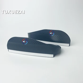 TUXUEZAI BMW 7 Serijos 2vnt Automobilio galinio vaizdo Veidrodėlis, Lietaus Antakį Su Mažas Apvalus Veidrodis Padengti Automobilio Optikos Reikmenys