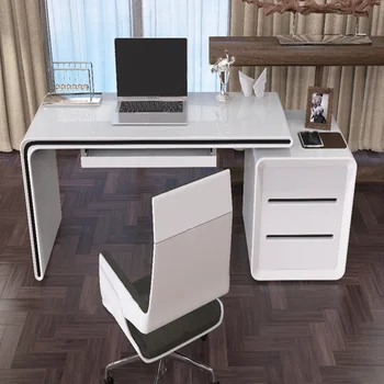 Kompiuterio stalas desktop miegamasis paprasta kepimo dažų studija stalas baltas sąsiuvinis paprastas stalas
