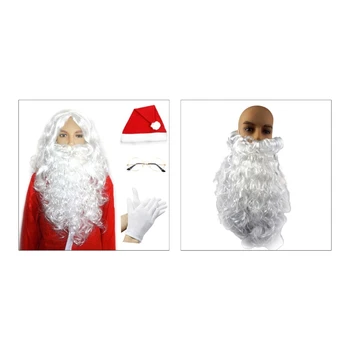 Santa Tiktų Suaugę Vyrai Deluxe Santa Sąlygos Kostiumas Kalėdų Šalis Cosplay