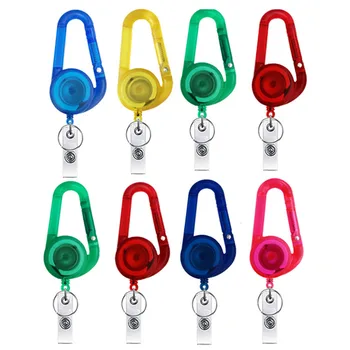 ID Kortelės Laikiklis Key Chain Multi-Color Ženklelis Ritės Ištraukiama Keychain Virvę Vardo Žymą Ženklelis Diržo, Lyno Laikiklis Sunkiųjų paketų prižiūrėtojų raktinę