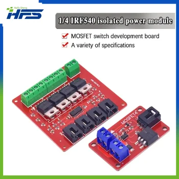 1 / 4 Kanalų vienu Keturių Maršruto MOSFET Mygtuką IRF540 V4.0+ MOSFET Jungiklis Modulis Arduino Izoliuotas maitinimo modulis