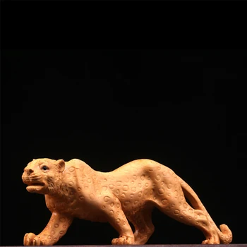Uolos kedro medžio drožyba leopard apdaila medžio drožyba automobilių apdailos studijų tigras apdailos skulptūra