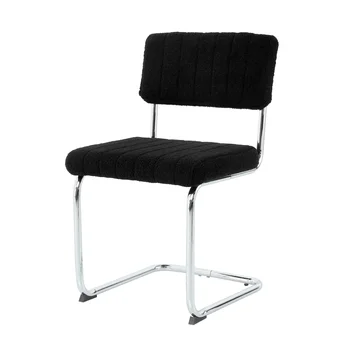 Šiuolaikinės paprastas šviesos prabangus valgomasis kėdė Juoda kėdė, Šeimos miegamasis išmatose atgal Padažu kėdė Studentų stalo kėdės, Metalinės kojos (sil