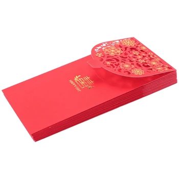 30PCS Kinijos Raudona Vokai Pasisekė Pinigų Vokai Vestuvių Raudona Paketinių Naujųjų Metų Vestuvių (7X3.4)