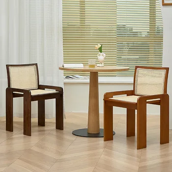 Šiaurės Retro Stiliaus Namo Kambarį, Medinė Kėdė, Kūrybinis Dizainas Paprastas Atlošas Valgomojo Kėdė Maži Buto Baldai