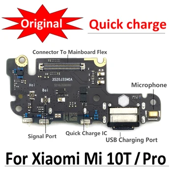 100% Originalus Naujas Įkroviklis Valdybos Flex PCB Už Xiaomi Mi 10T Mi10T Pro USB Jungtis Dock Įkrovimo Valdybos Flex Kabelis Dalys