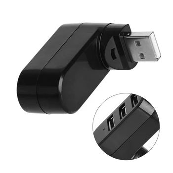 Automobilinis USB 2.0 Splitter 1 Iki 3 Sukasi Splitter Adapteris Reikmenys PC Kompiuteris Office Home Telefono Automobilį