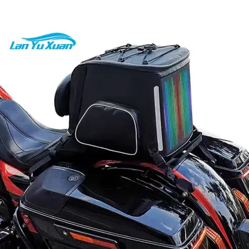 CRELANDER LED Maišelį Motociklo Uodega Dėžės Vandeniui Lauko Jojimo Sulankstomas Smart Balno Pagalvių Motociklo bolsas para motocicleta