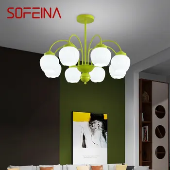 SOFEINA Šiuolaikinės Šviestuvo Šviesos diodų (LED) Kūrybos Paprasta Žalia naujo Dizaino Stiklo Pakabukas Lempa Namų Gyvenamasis Kambarys Miegamasis