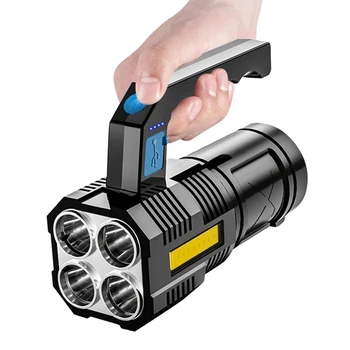 1 Set LED Žibintuvėlis COB Kempingas Žibintų Lauko Nešiojamas USB Įkrovimo Stipri Šviesa Ilgo Nuotolio Vandeniui Pėsčiųjų, Kempingas