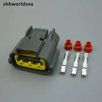 Shhworldsea 10set 3Pin Auto Uždegimo ritė plug ignitor plug vandeniui elektros Female jungtis plug 6098-0141 už 