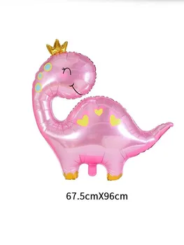 1pc Dinozaurų Balionai rožinė Kūdikių Dušas Dinozaurų Gimtadienis Apdailos Velociraptor Triceratopsas Mylar Balionai vaikas žaislai