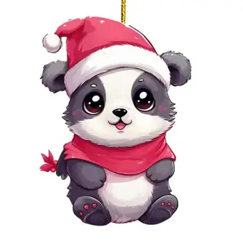 Mielas Kalėdų Anime Panda Pakabukas, Skirtas Moterims, Vyrams, Akrilo Mados Maišelį Pakabukas Priedai Kawaii Automobilių Reikmenys