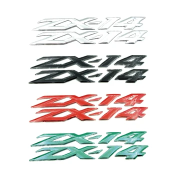 1 Pora Motociklo 3D Logotipas Ženklelis Lipdukai Bakas Varantys Minkšti Plastikiniai Lipdukai Reikmenys Kawasaki Ninja ZX14 ZX14R ZX-14 ZX-14R