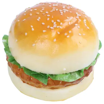 1pc Realus Hamburger Tikroviška Modeliavimas Netikrą hamburger Kepyklų Rodyti Vaikams Maisto Duona Žaislas Namų Puošybai Fotografijos pro