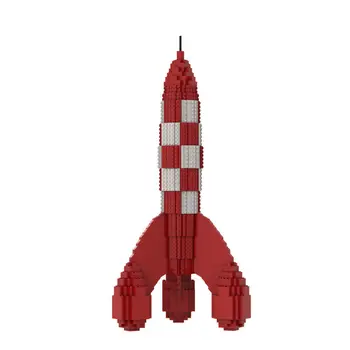 Raudonos ir Baltos spalvos Languota Mėnulis raketų Modelis 1525 Vienetų Pastato Žaislai SS Statyti