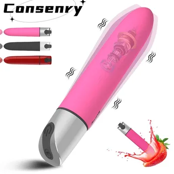 Mini USB Įkrovimo Galingas Vibratorius Kulka Dildo Moterų Analinis Klitorio Stimuliatorius Pora Masturbator Suaugusiųjų Sekso Žaislai