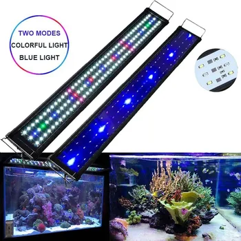 30-110cm Akvariumas LED Šviesos Multi-Color Visą Spektrą Super Slim Žuvų Bakas Vandens Augalų Jūrų Augti Apšvietimo Lempos ES Plug